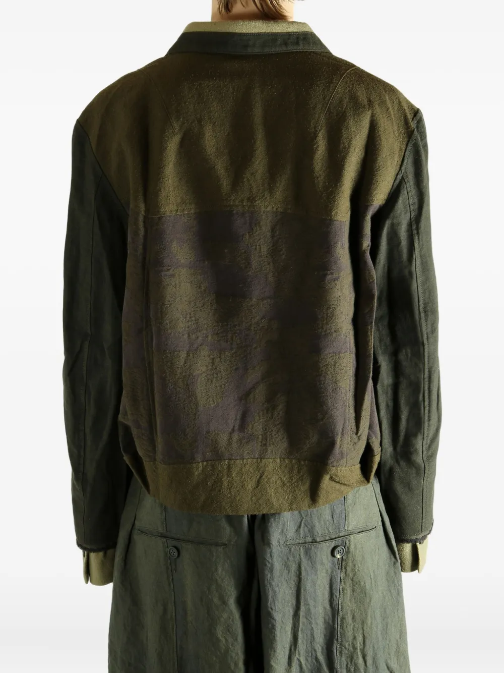 Ziggy Chen Buttoned Panelled Jacket In Green