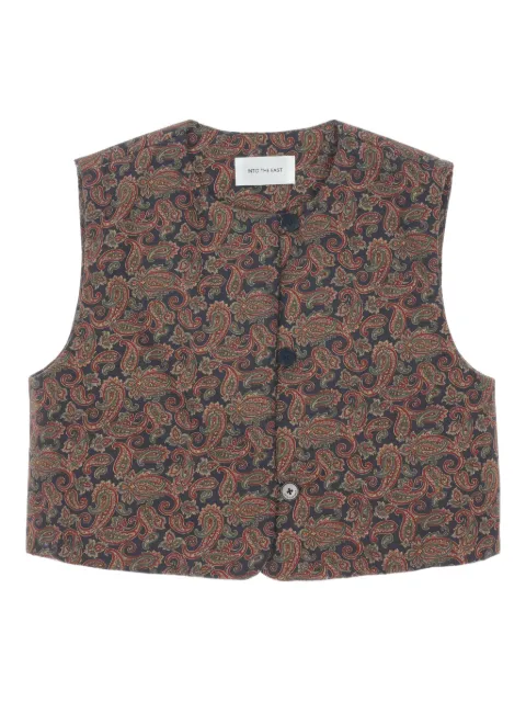 INTO THE EAST 搭扣佩斯理图案马甲