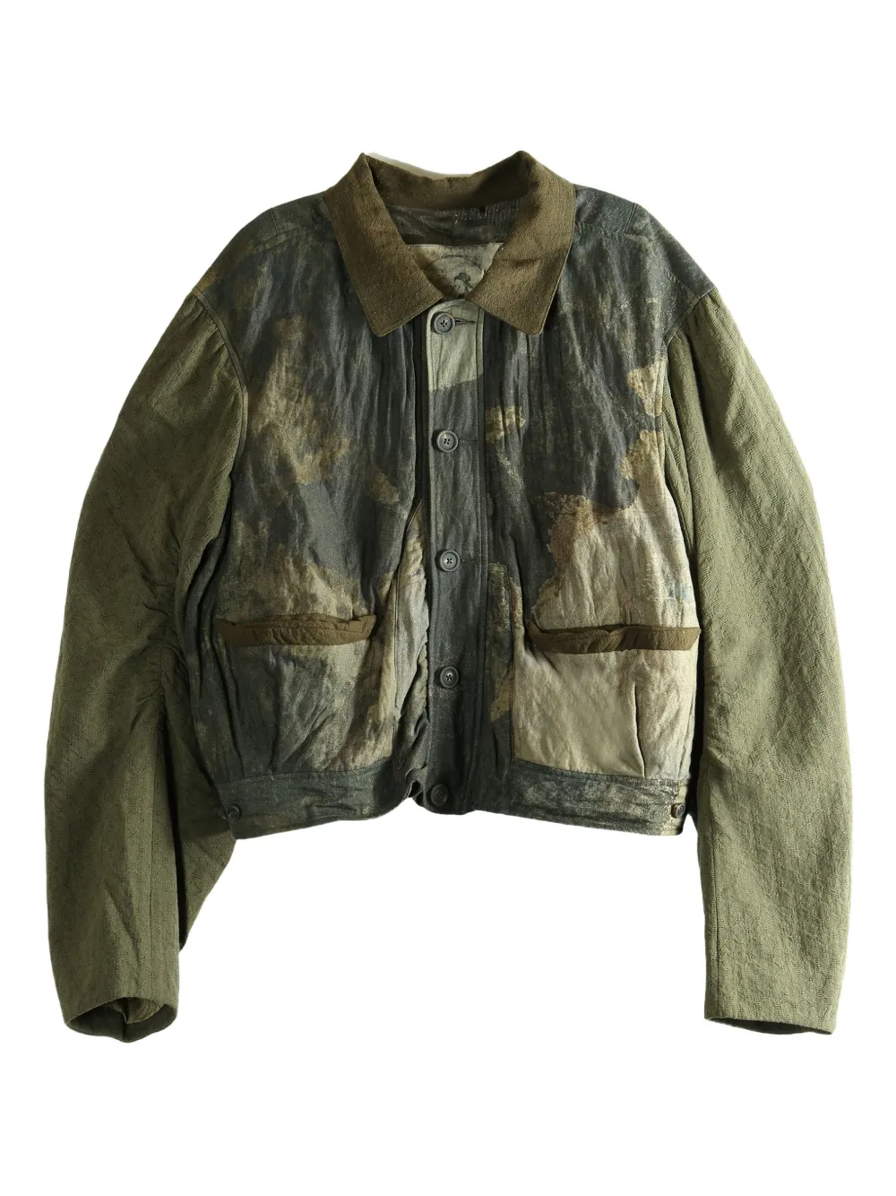 Ziggy Chen buttoned patch-pocket jacket | verde | Image 1