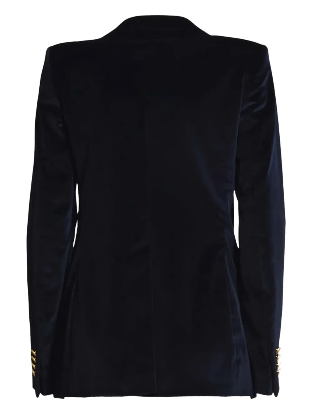 Tagliatore Button-fastening Velvet Blazer In Blue