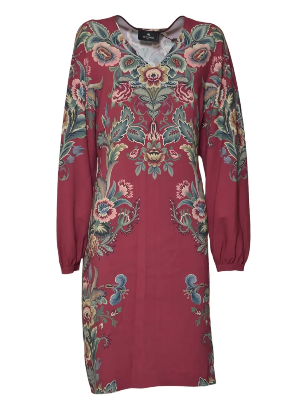 ETRO V-neck floral dress - Rosso