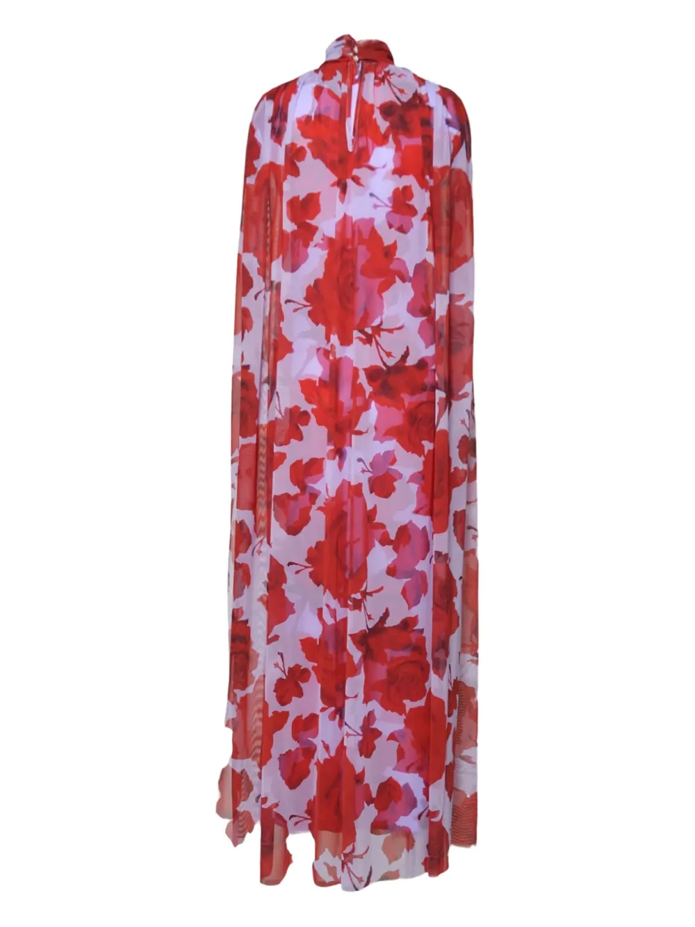 MSGM Jurk met hoge hals en bloemenprint - Paars
