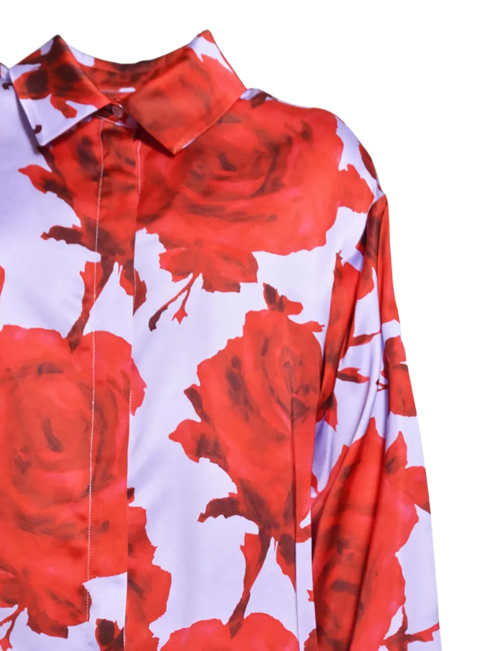 MSGM Blouse met bloemenprint Paars