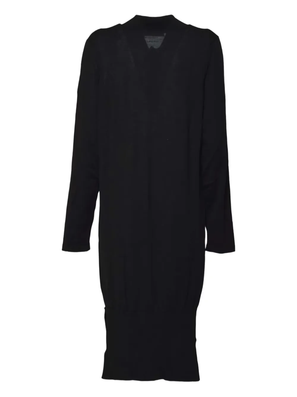 SOLOTRE buttoned knitted midi dress - Zwart