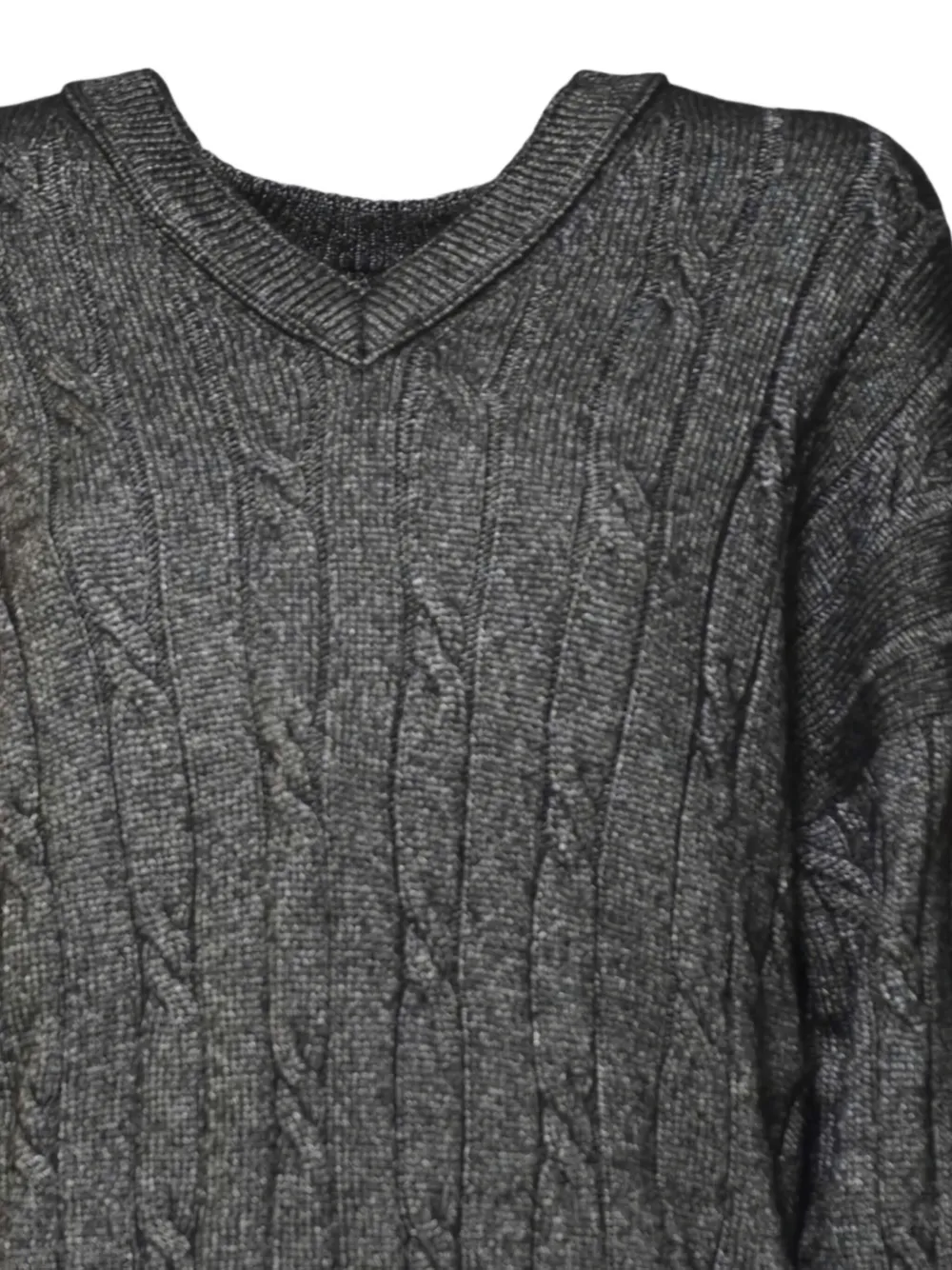 Solotre Classic Black Round Neck Sweater With Long Sleeves In Gray