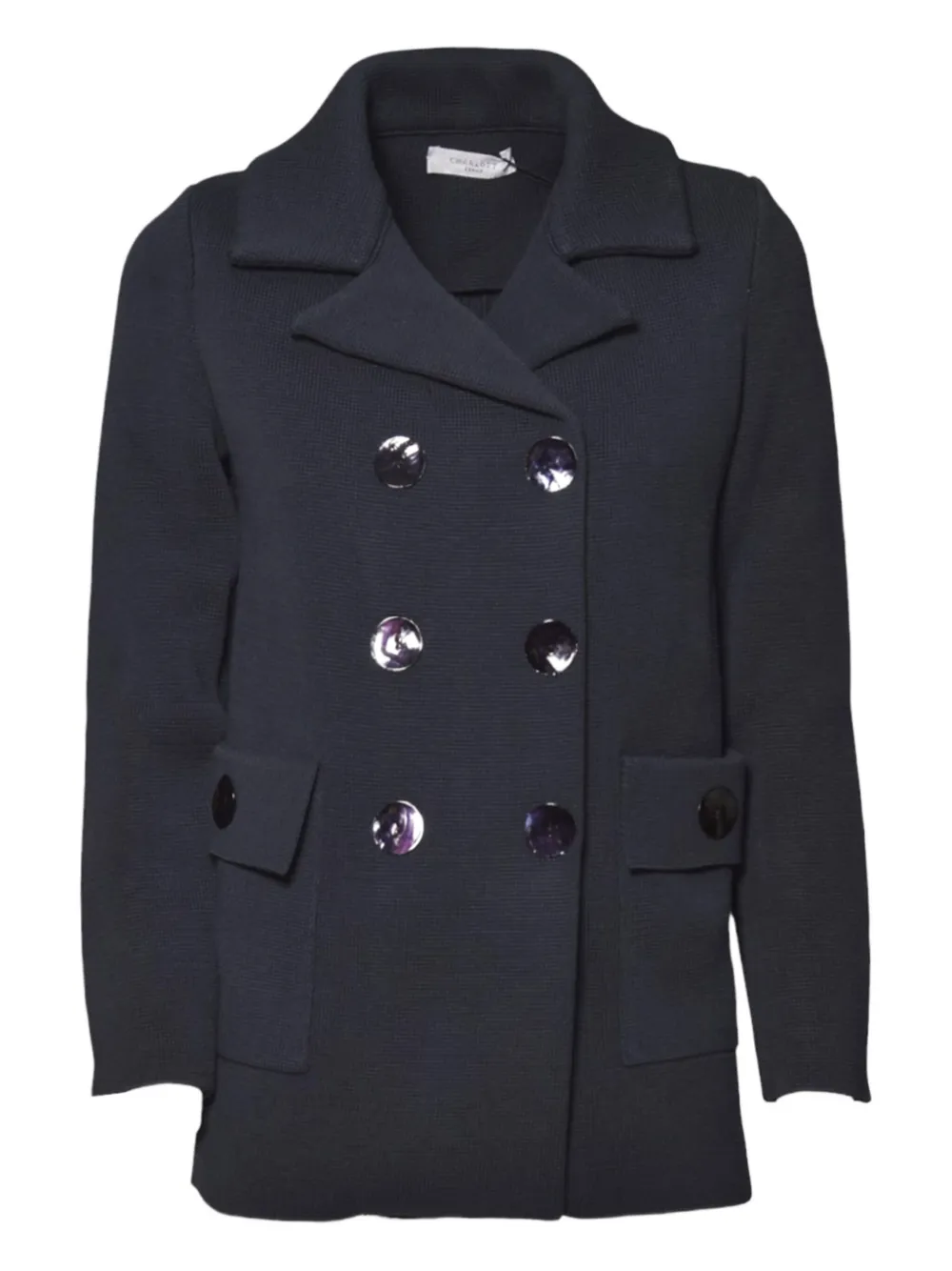 Charlott double-breasted pocket jacket | Blue | Image 1