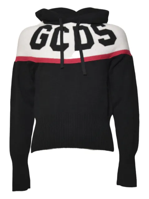 GCDS logo-intarsia hoodie