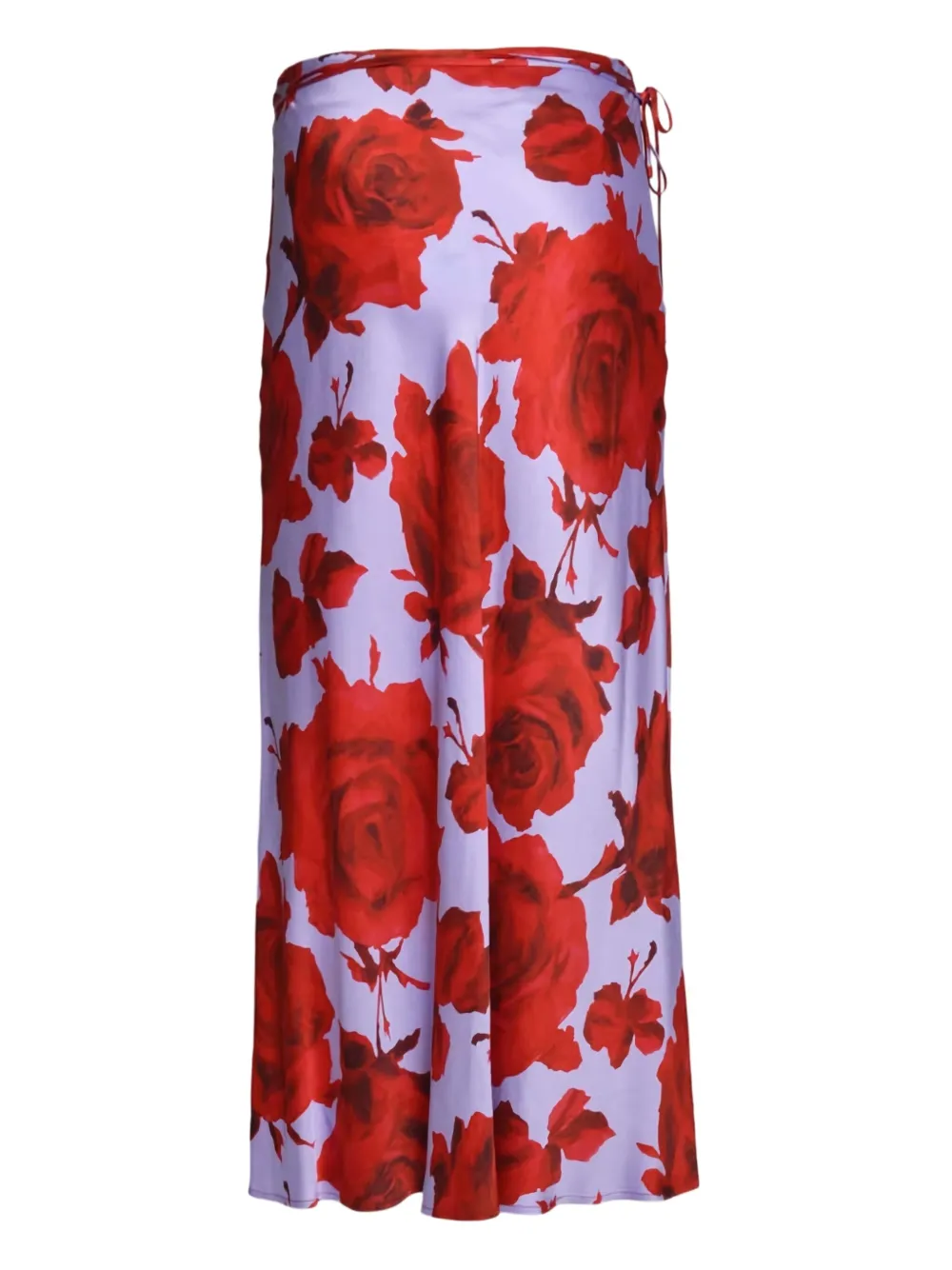 MSGM Maxi-rok met bloemenprint en strik - Paars