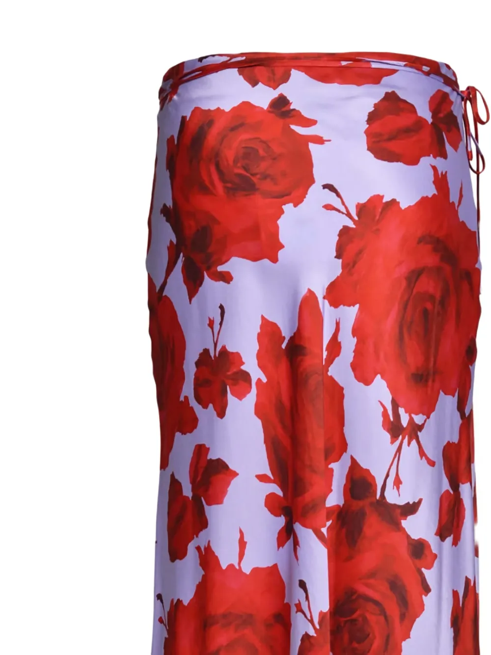 MSGM Maxi-rok met bloemenprint en strik Paars