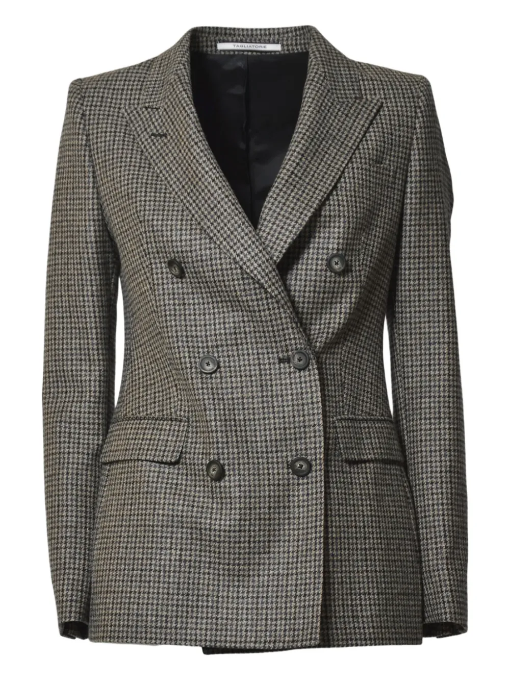 Tagliatore double-breasted houndstooth jacket - Grigio