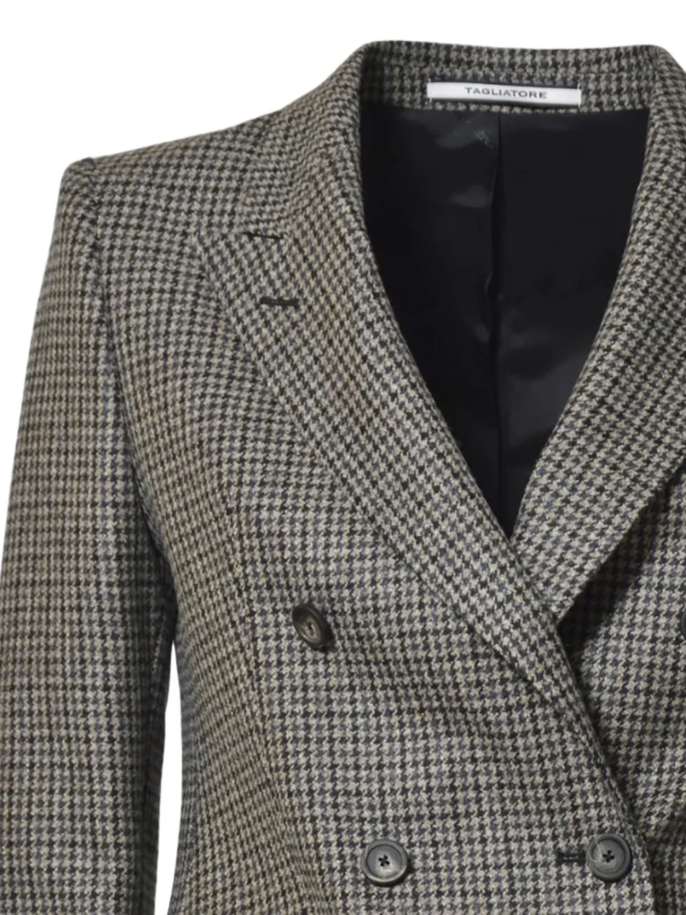 Tagliatore double-breasted houndstooth jacket Grijs