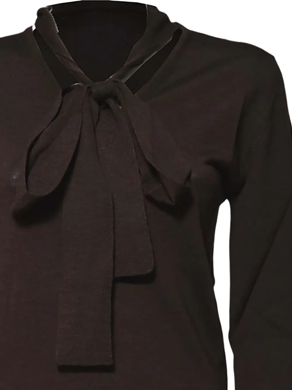  Solotre Tie-neck Sweater - Brown 