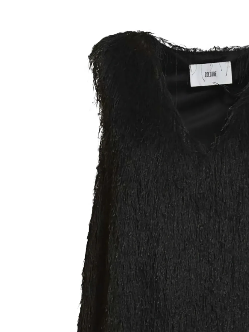 Solotre V-neck Dress In Black
