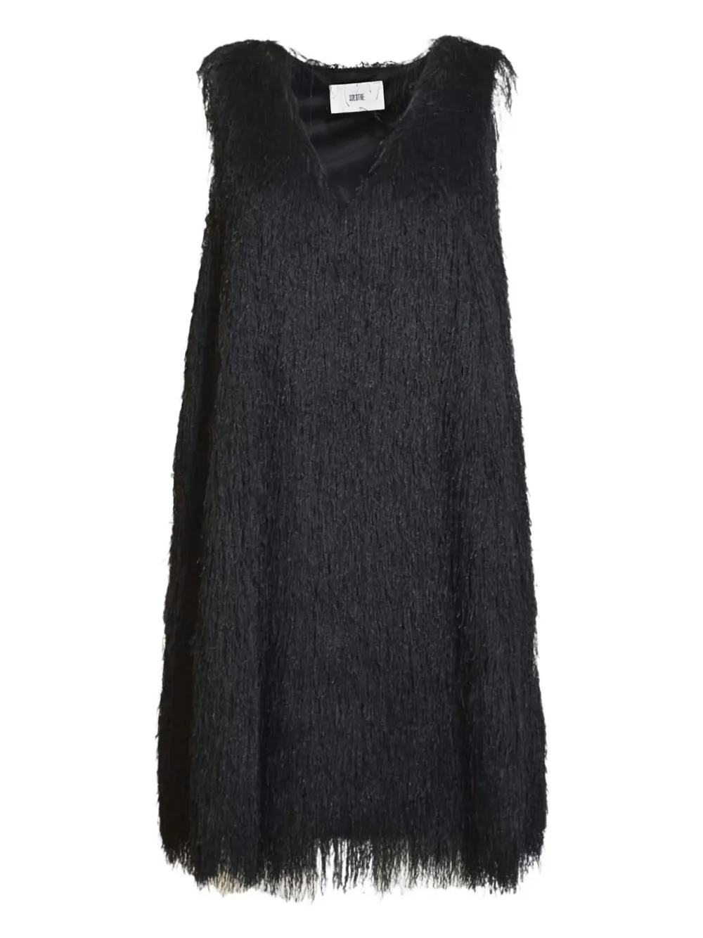 Solotre V-neck Dress In Black