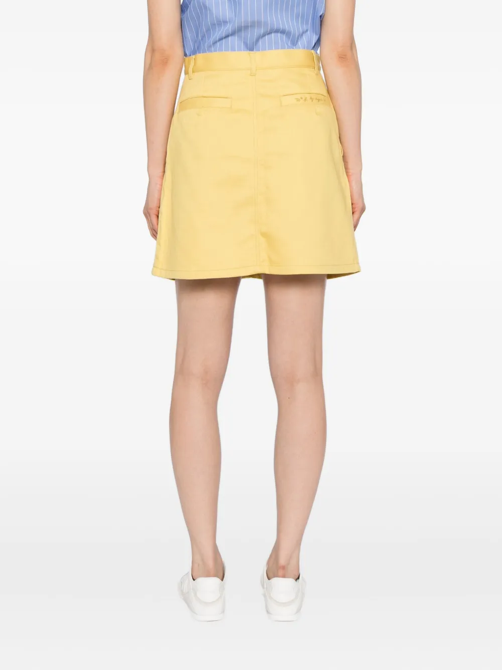 To B. By Agnès B. Logo-embroidered Mini Skirt In Yellow