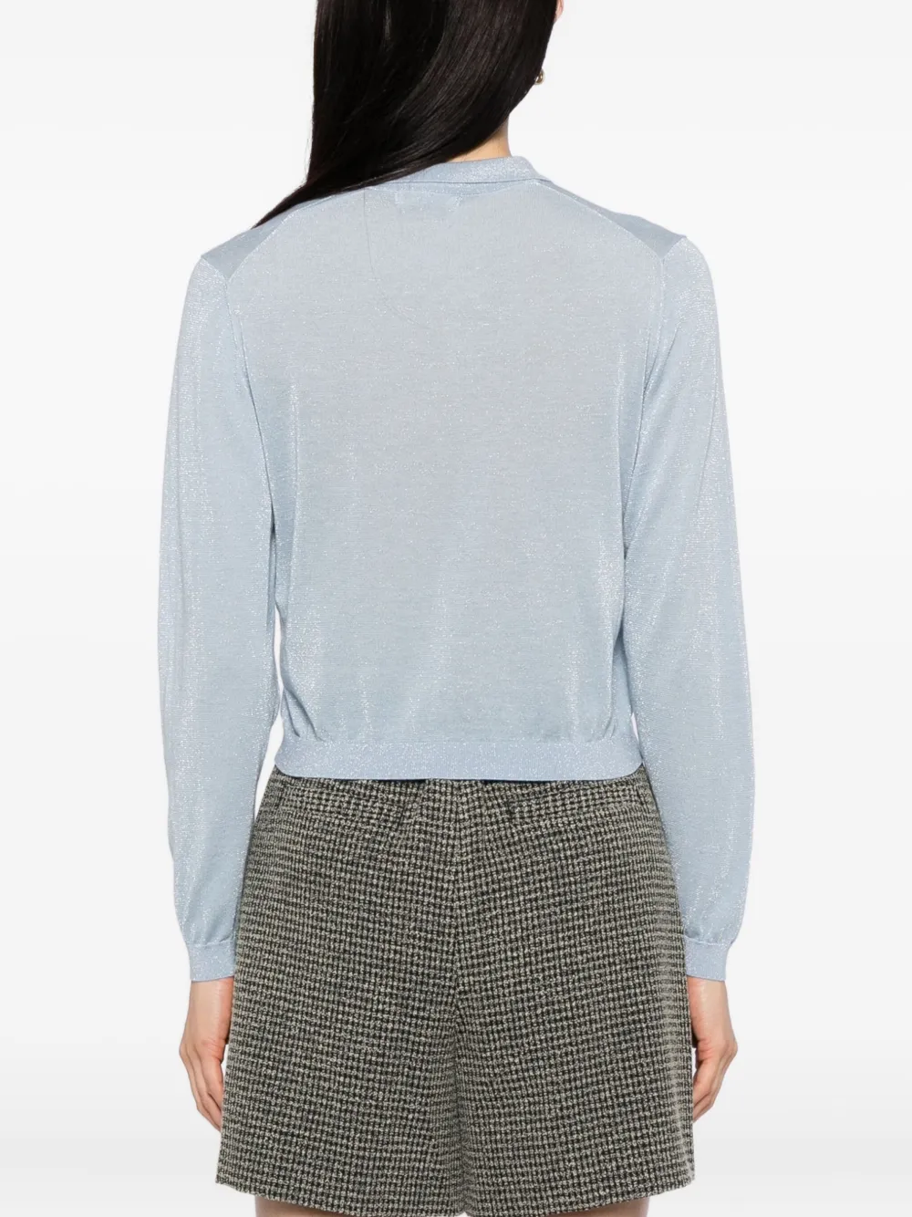 To B. By Agnès B. Cropped Polo Shirt In Blue