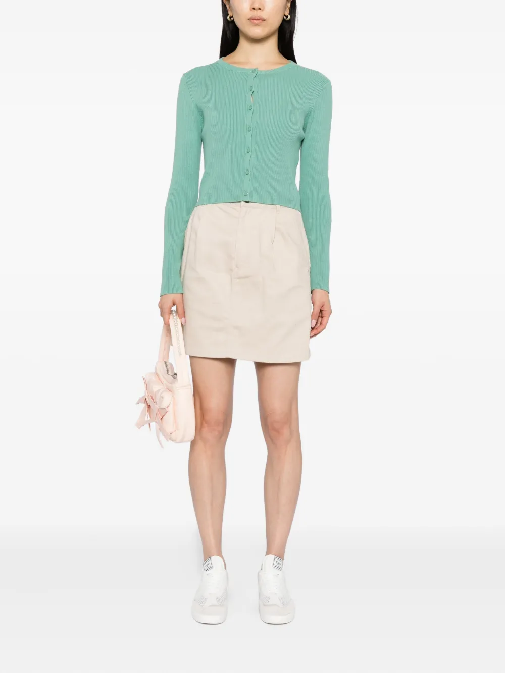 To B. By Agnès B. Logo-embroidered Mini Skirt In White