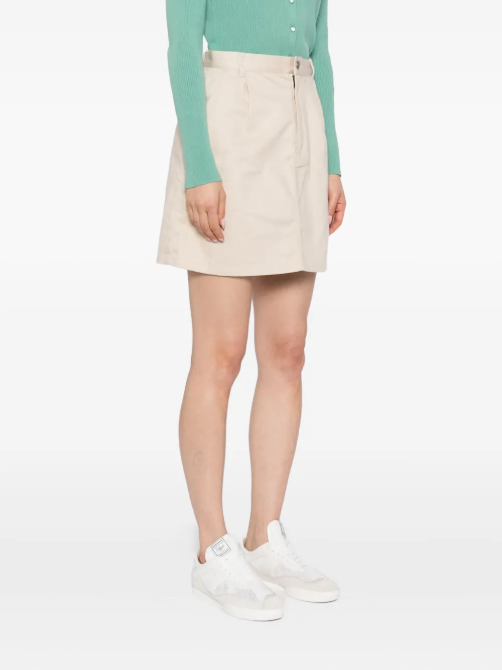 To B. By Agnès B. Logo-embroidered Mini Skirt In White