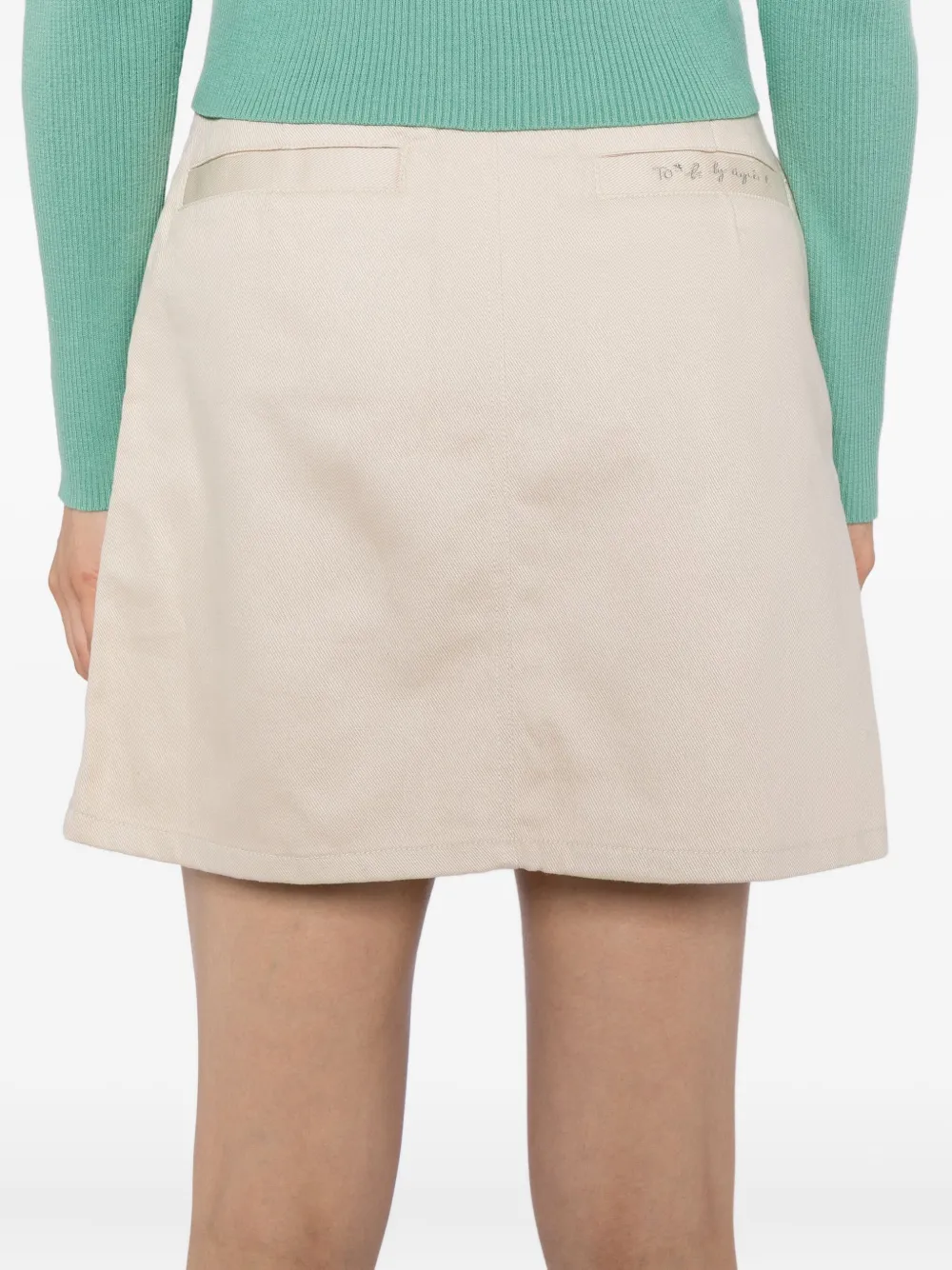 To B. By Agnès B. Logo-embroidered Mini Skirt In White