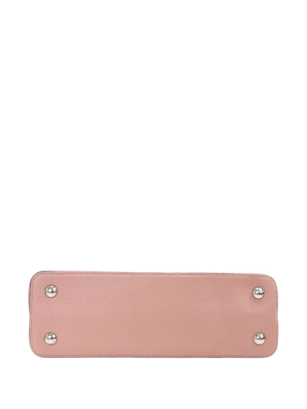 Pre-owned Louis Vuitton 2010-2025 Taurillon Capucines Pm Satchel In Pink