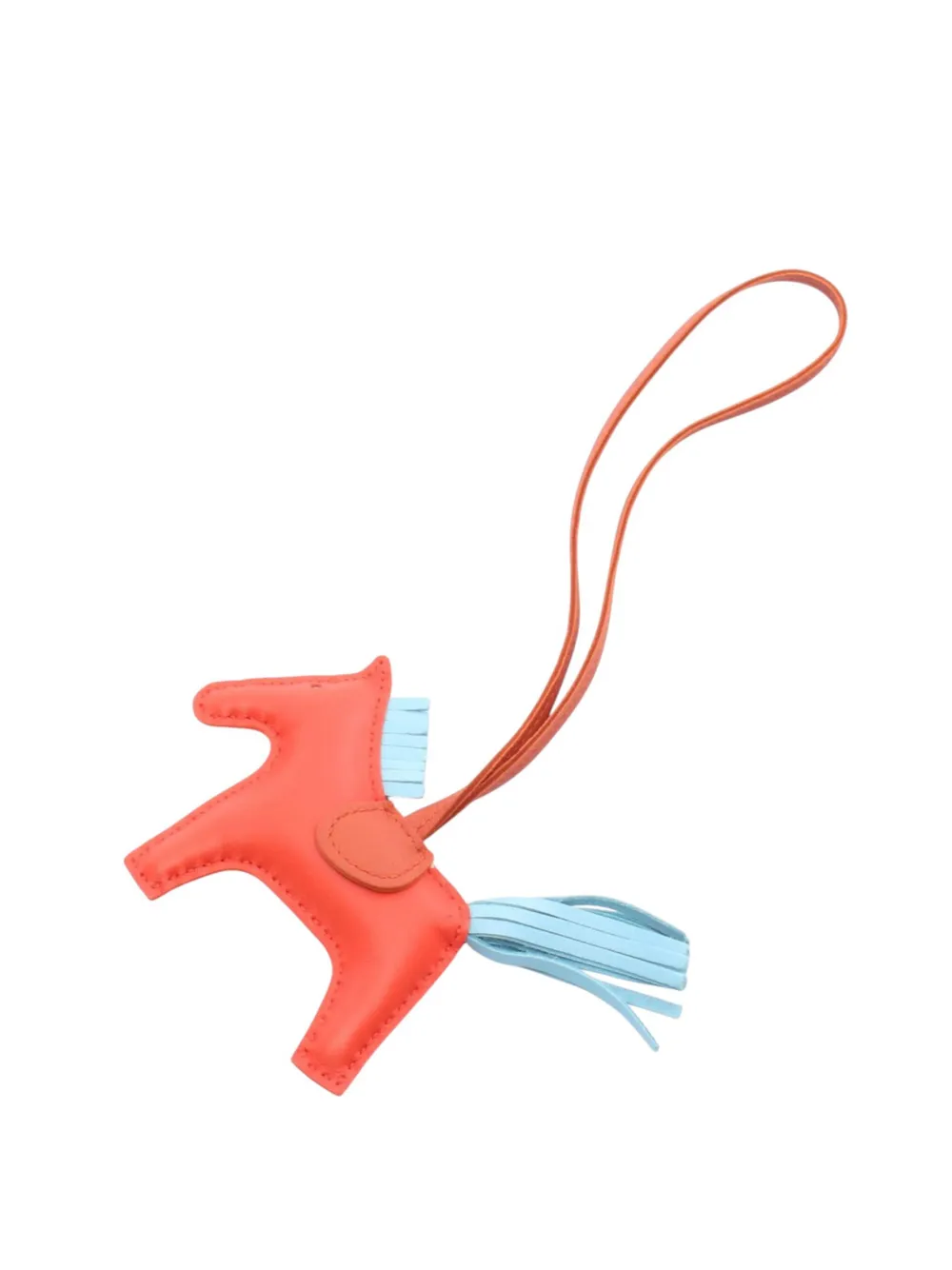 Hermès Pre-Owned 2017 Milo Lambskin and Swift Grigri Rodeo Pegase Bag Charm PM key chain | Image 2