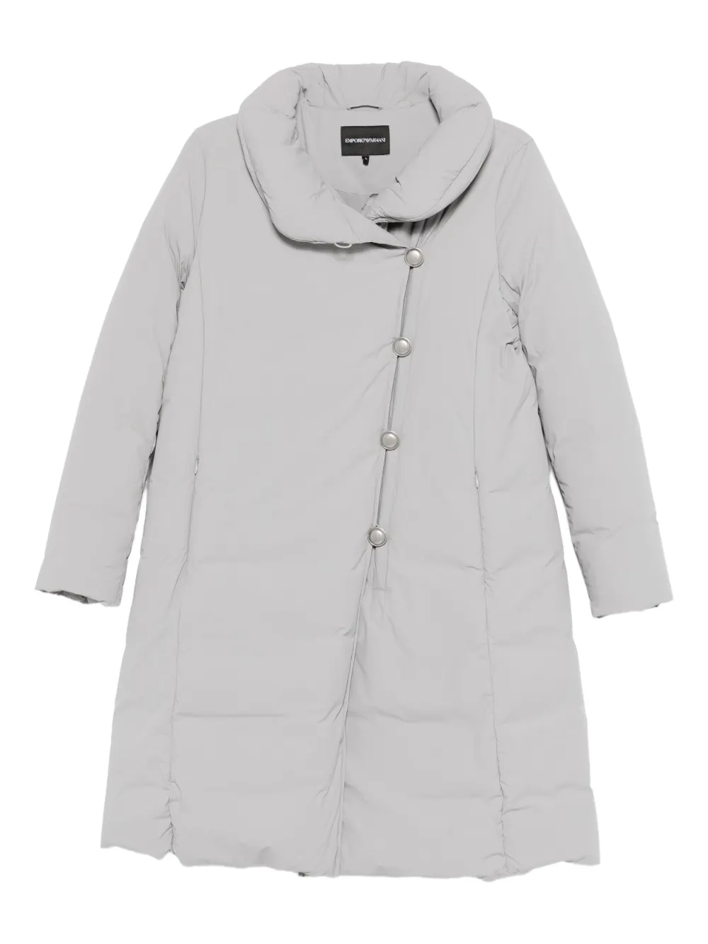 Emporio Armani off-centre padded coat - Grigio