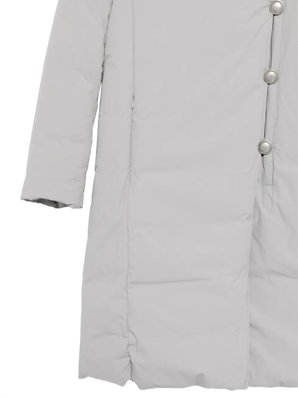 Emporio Armani Asymmetrische gewatteerde jas Grijs