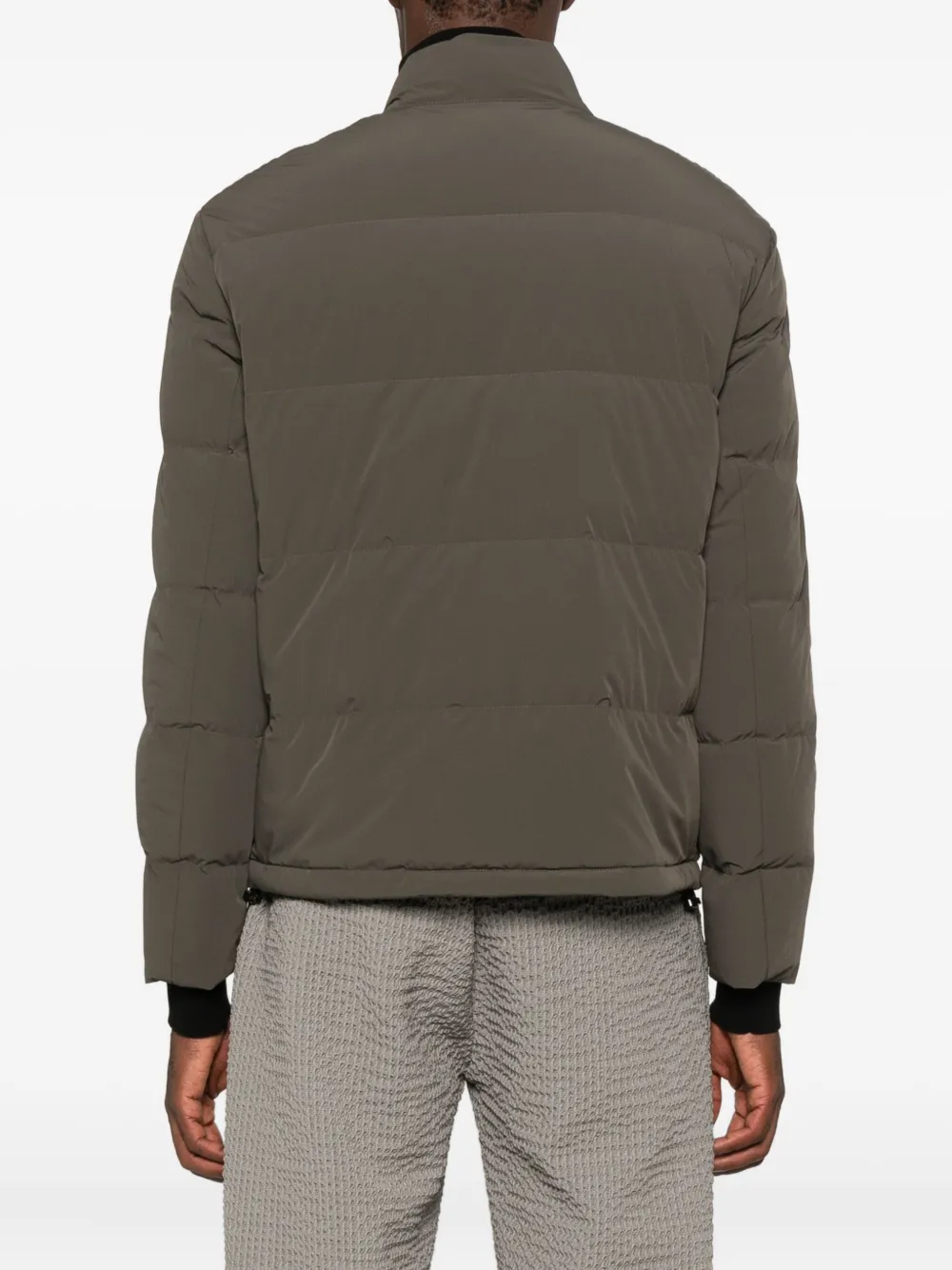 Emporio Armani Gewatteerde jas met rits Groen