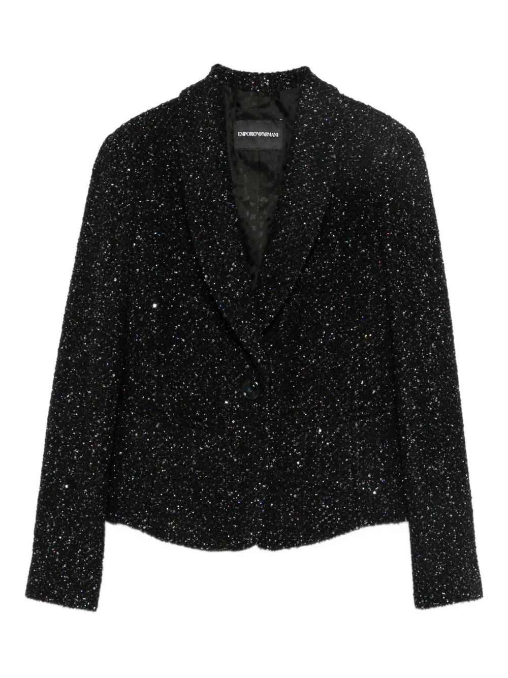 Emporio Armani sequin-embellished jacket | Black | Image 1