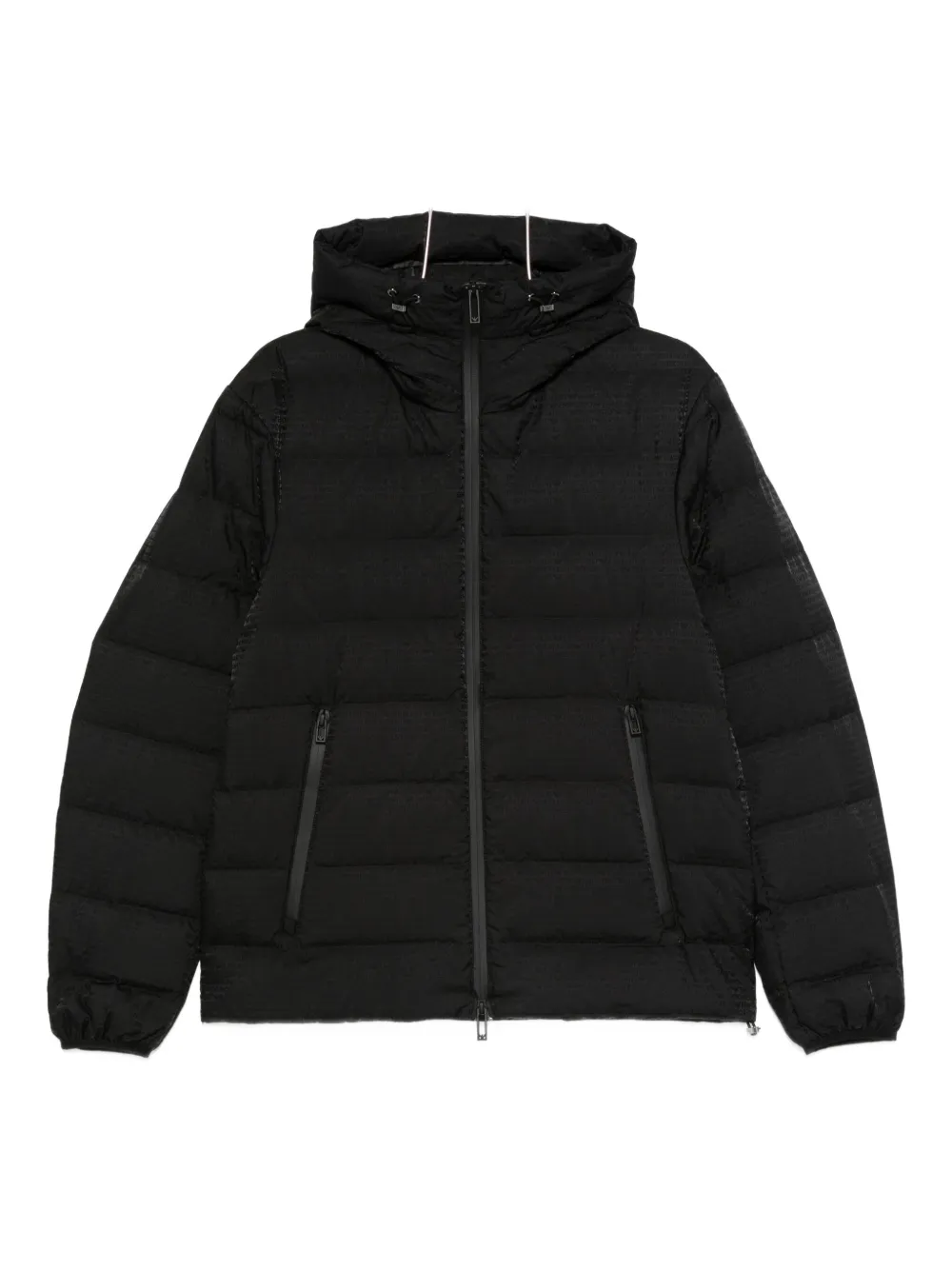 Emporio Armani all-over-logo jacket - Nero