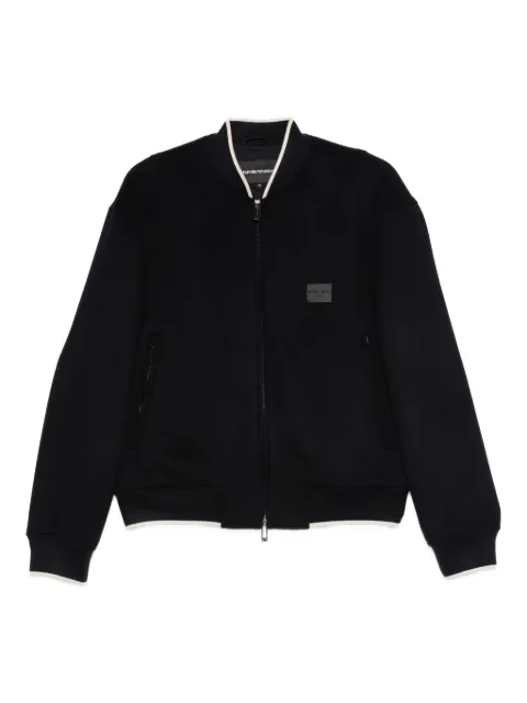 Emporio Armani logo-patch bomber jacket