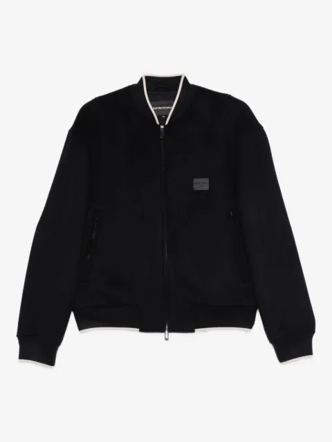 Emporio Armani logo-patch bomber jacket