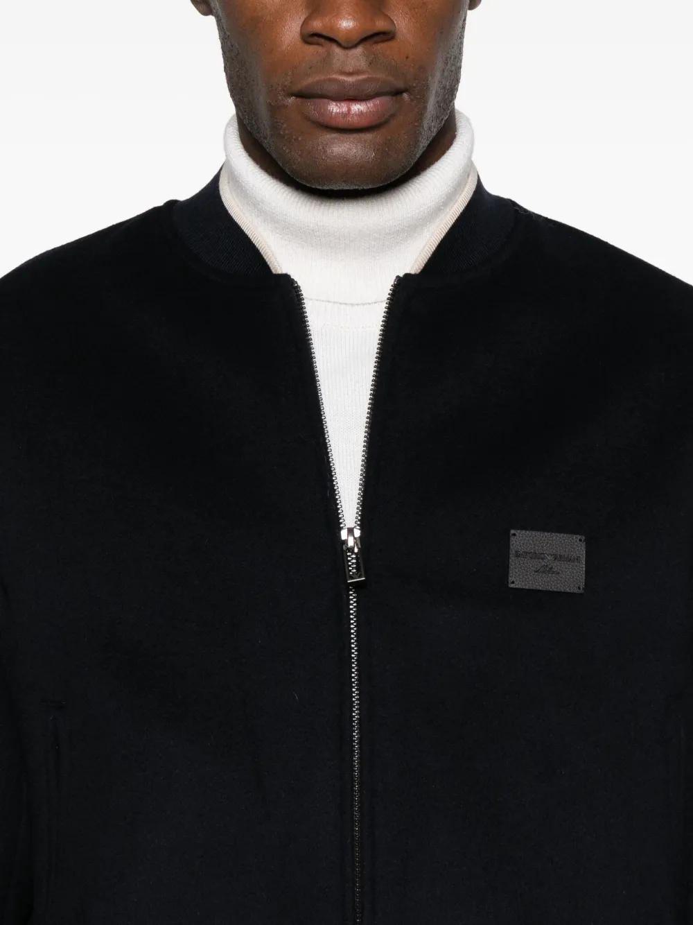 Emporio Armani Bomberjack met logopatch Blauw