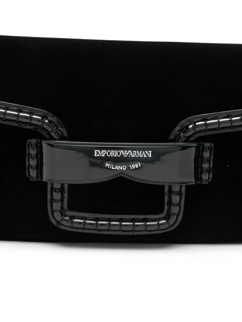 Emporio Armani Schoudertas met logodetail Zwart