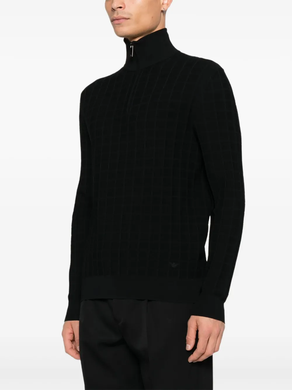 Emporio Armani Trui met rits Zwart