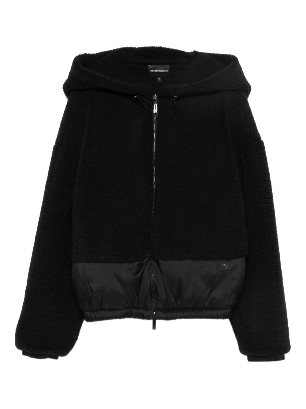 Emporio Armani hooded zip-up jacket - Nero