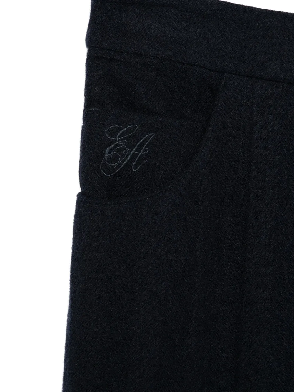 Emporio Armani Broek met geborduurd logo Blauw