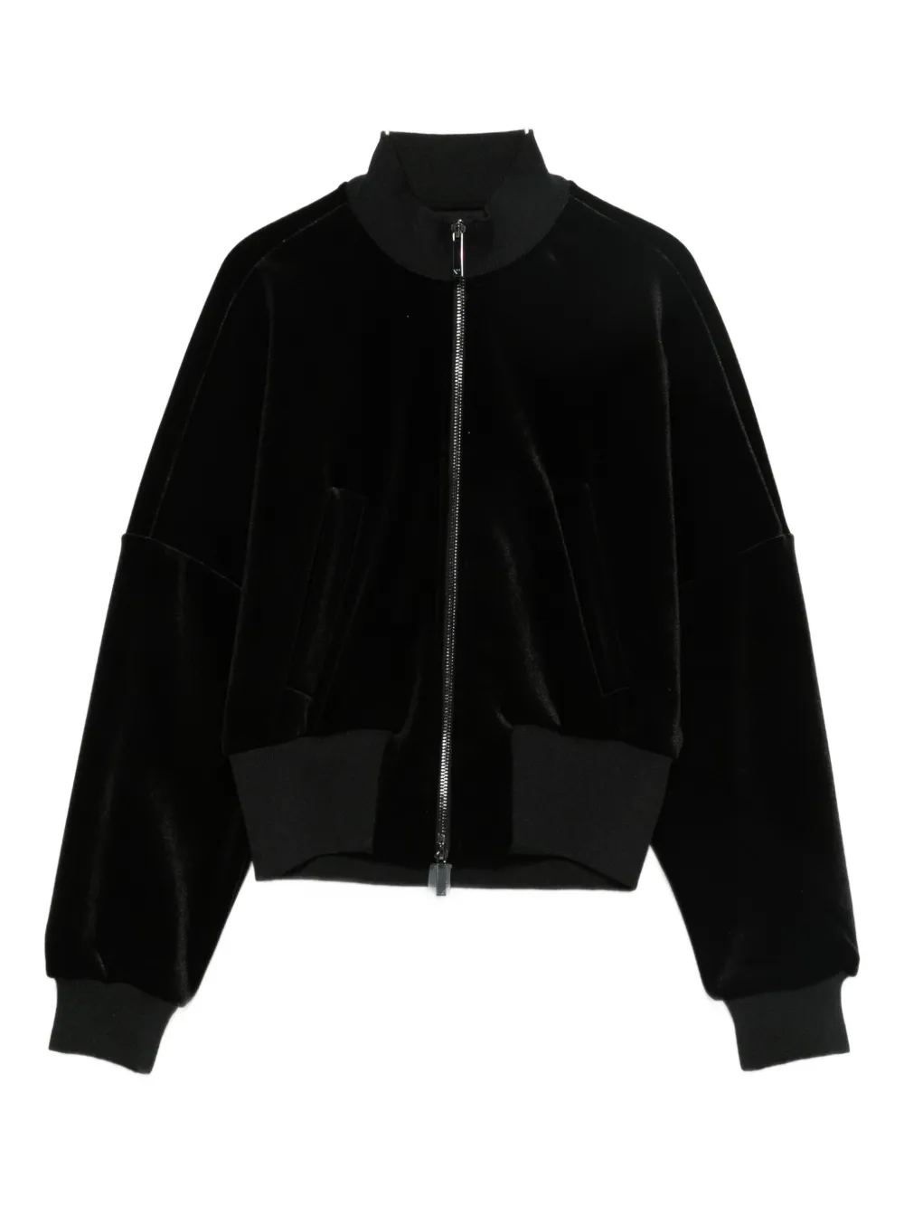 Emporio Armani Zip-up Bomber Jacket In Black