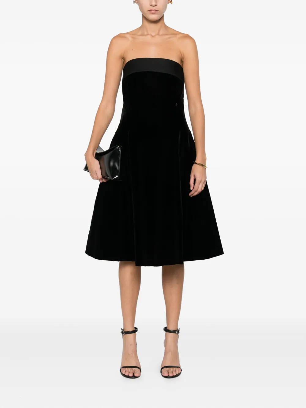 Emporio Armani Strapless jurk - Zwart