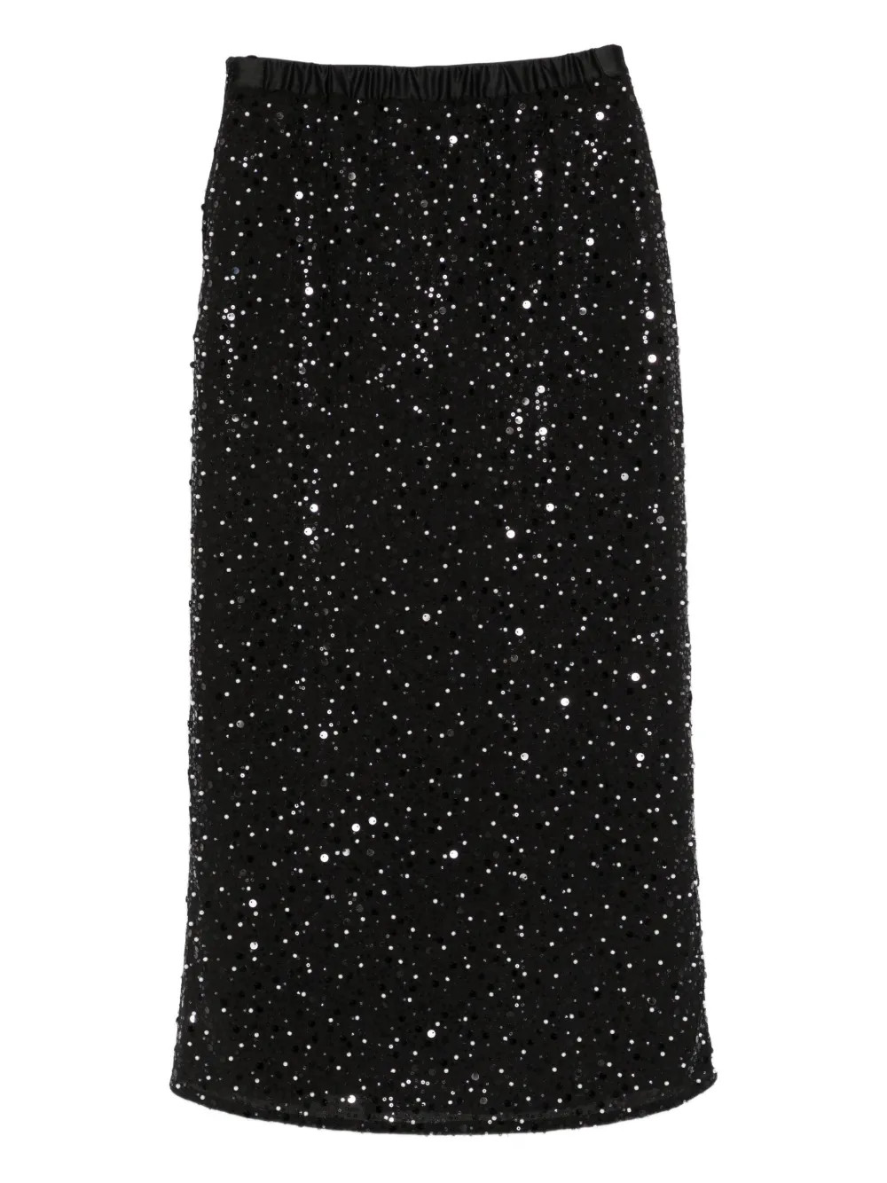 Emporio Armani Midi-rok met pailletten - Zwart