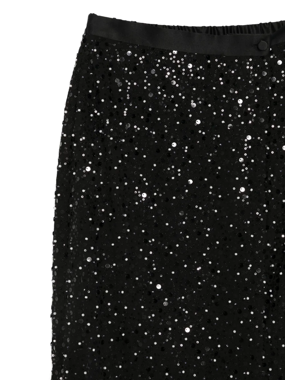 Emporio Armani Sequin-embellished Midi Skirt In Black