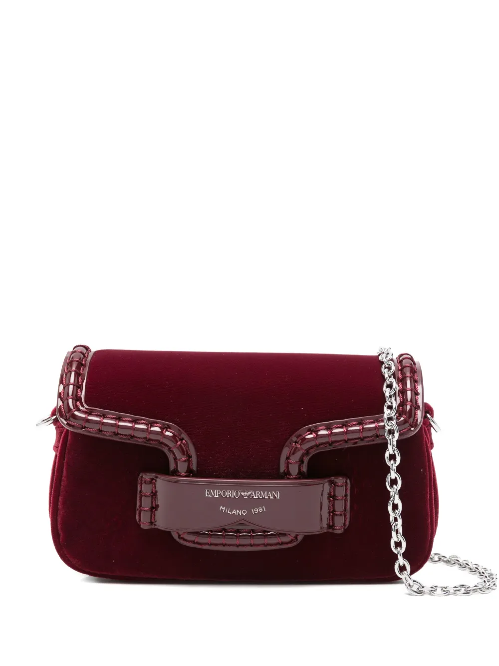 Emporio Armani panelled shoulder bag - Rosso