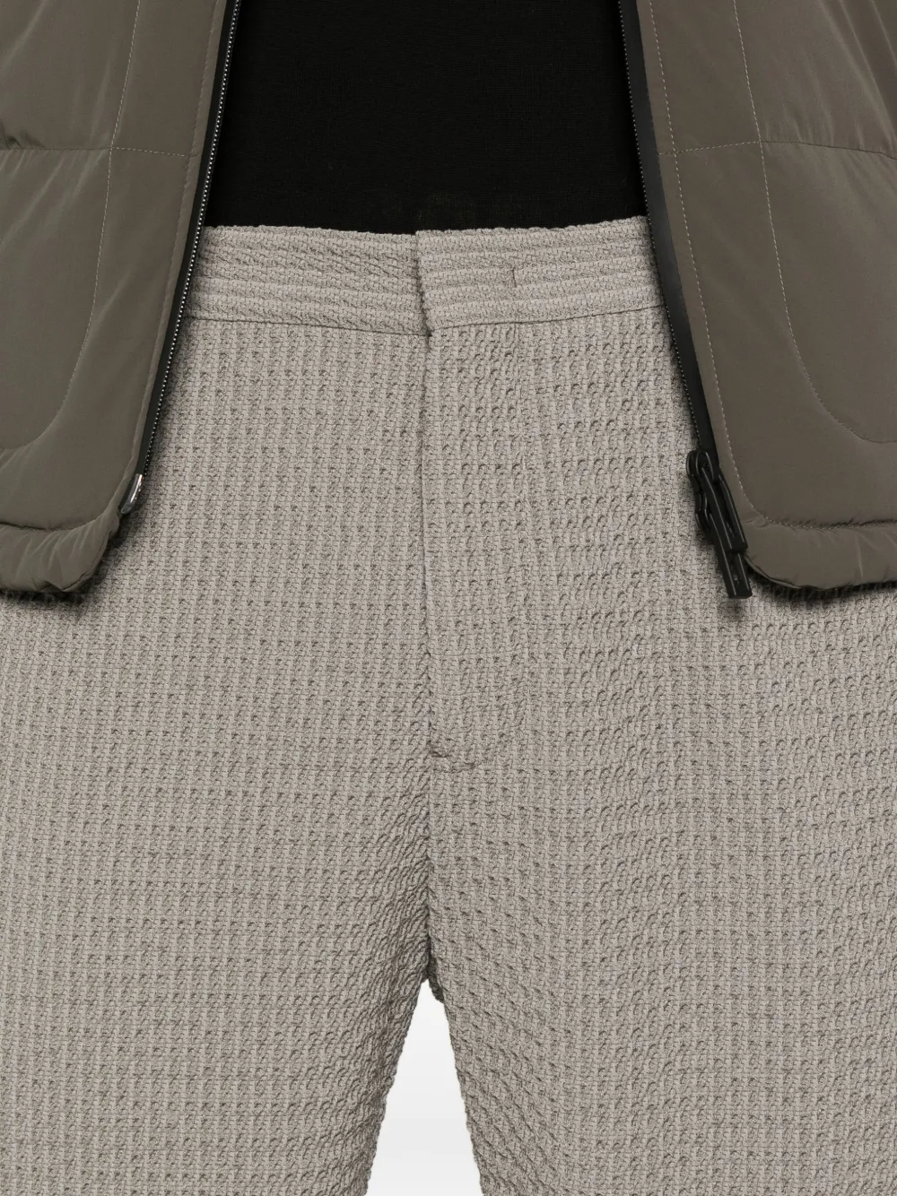 Emporio Armani Fijngeribbelde broek Grijs