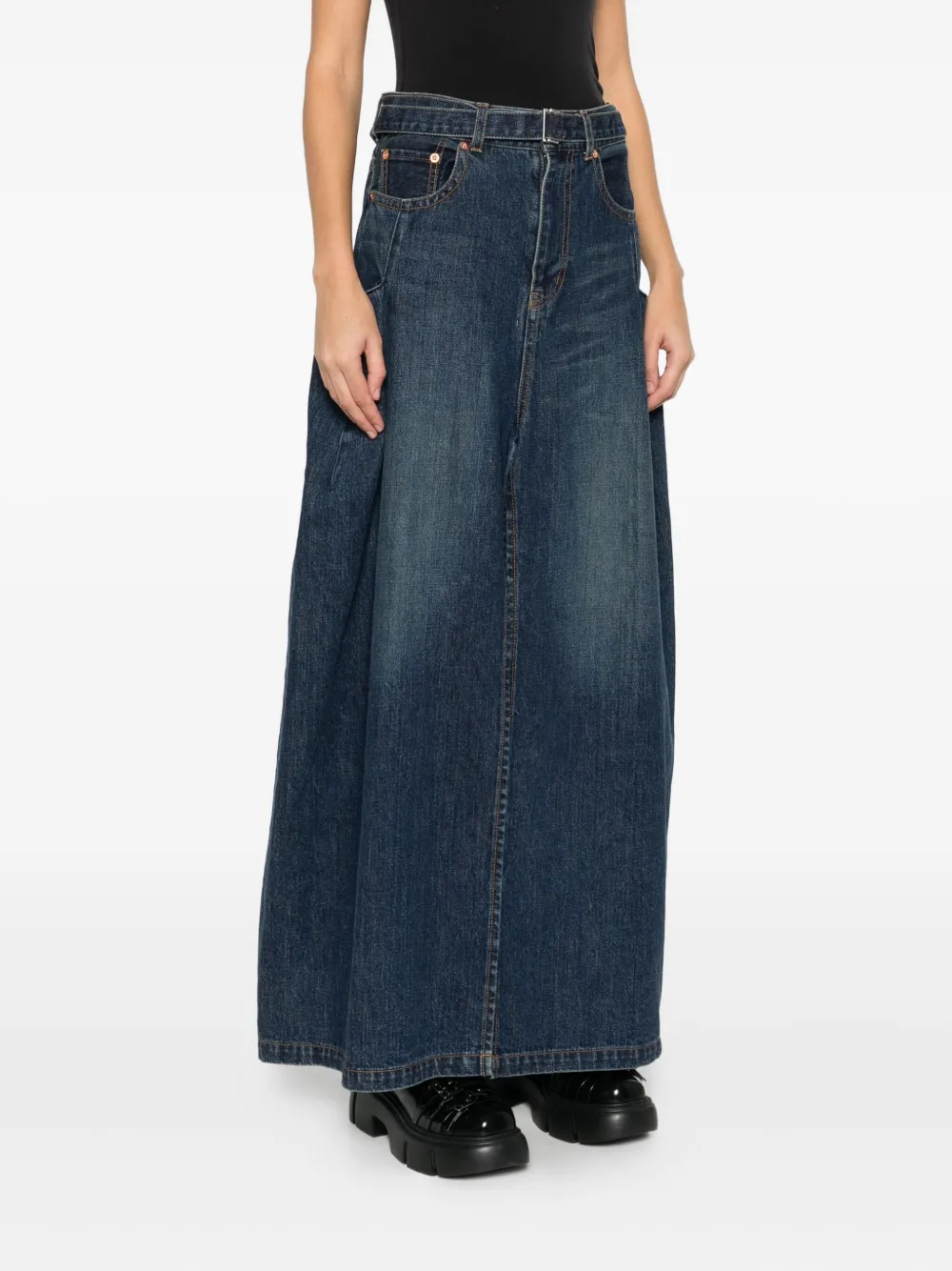 sacai Denim rok Blauw