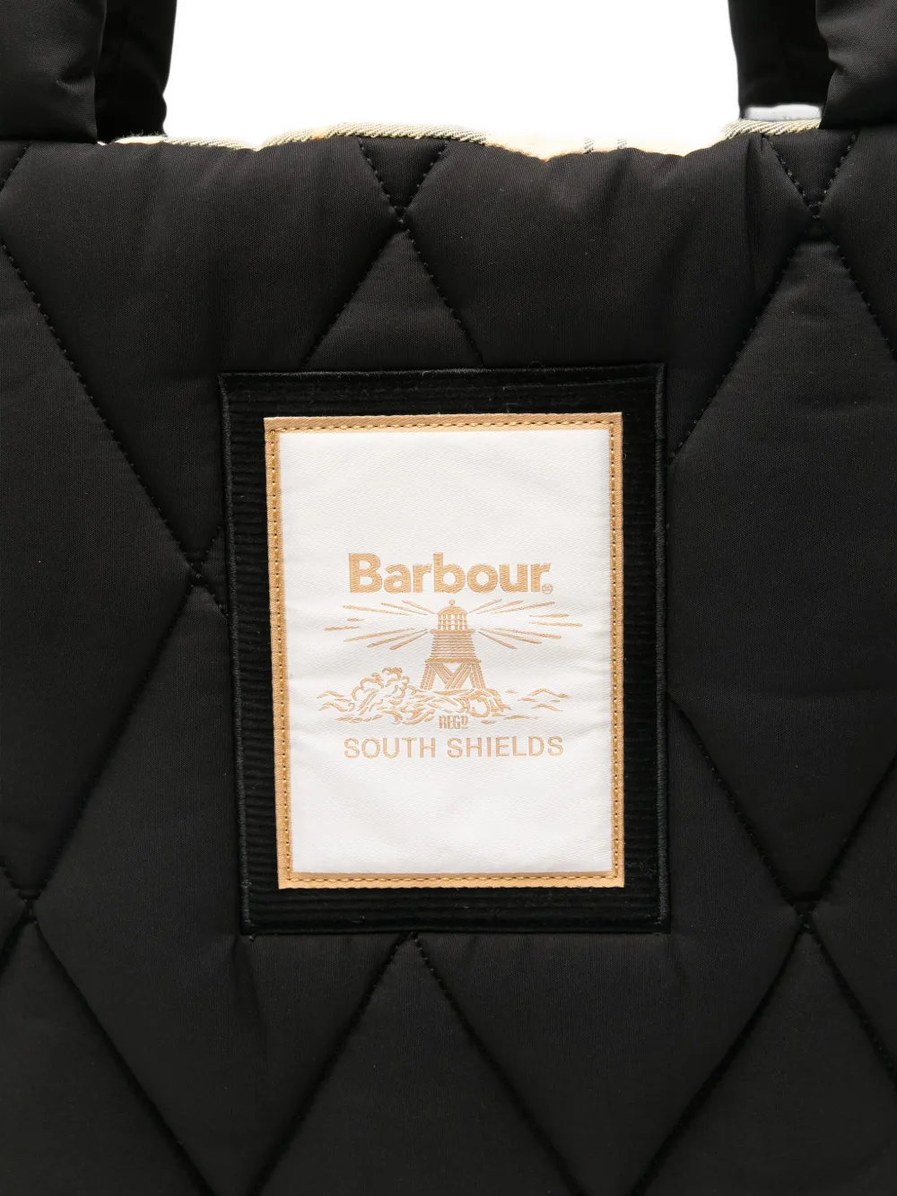 Barbour Mariah Quilted Tote Bag In Black