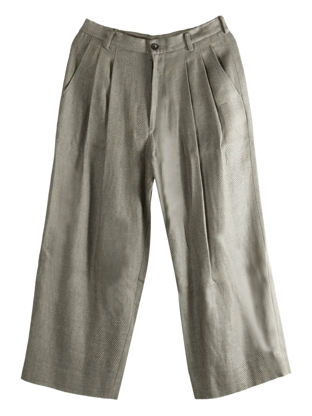 Ziggy Chen linen wide-leg trousers | Grey | Image 1