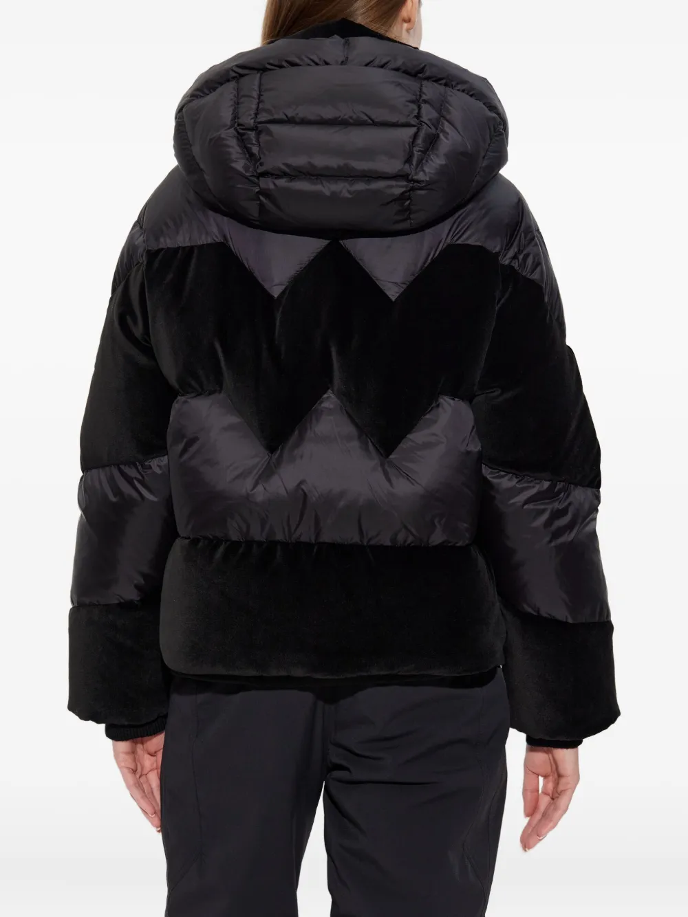 Bogner Cathy Hooded Panelled Jacket In Black