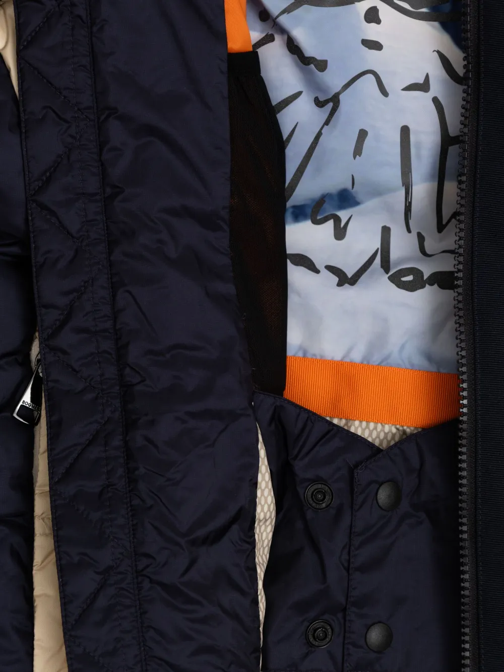 Bogner Kids Pablo jack met colourblocking en capuchon Beige