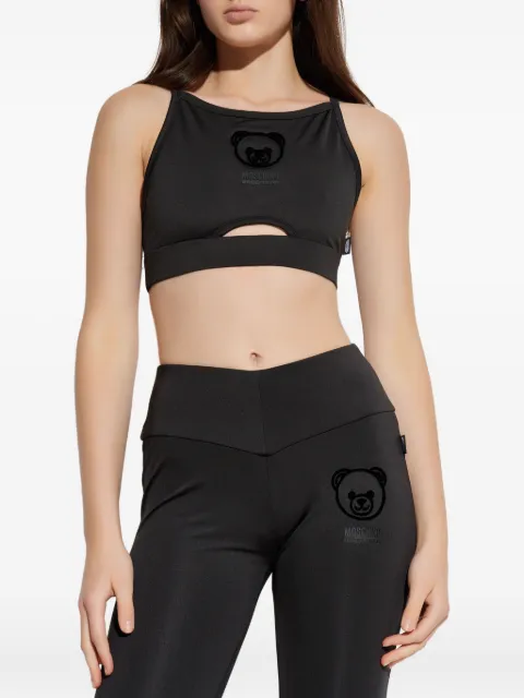 Moschino teddy bear-motif sports bra