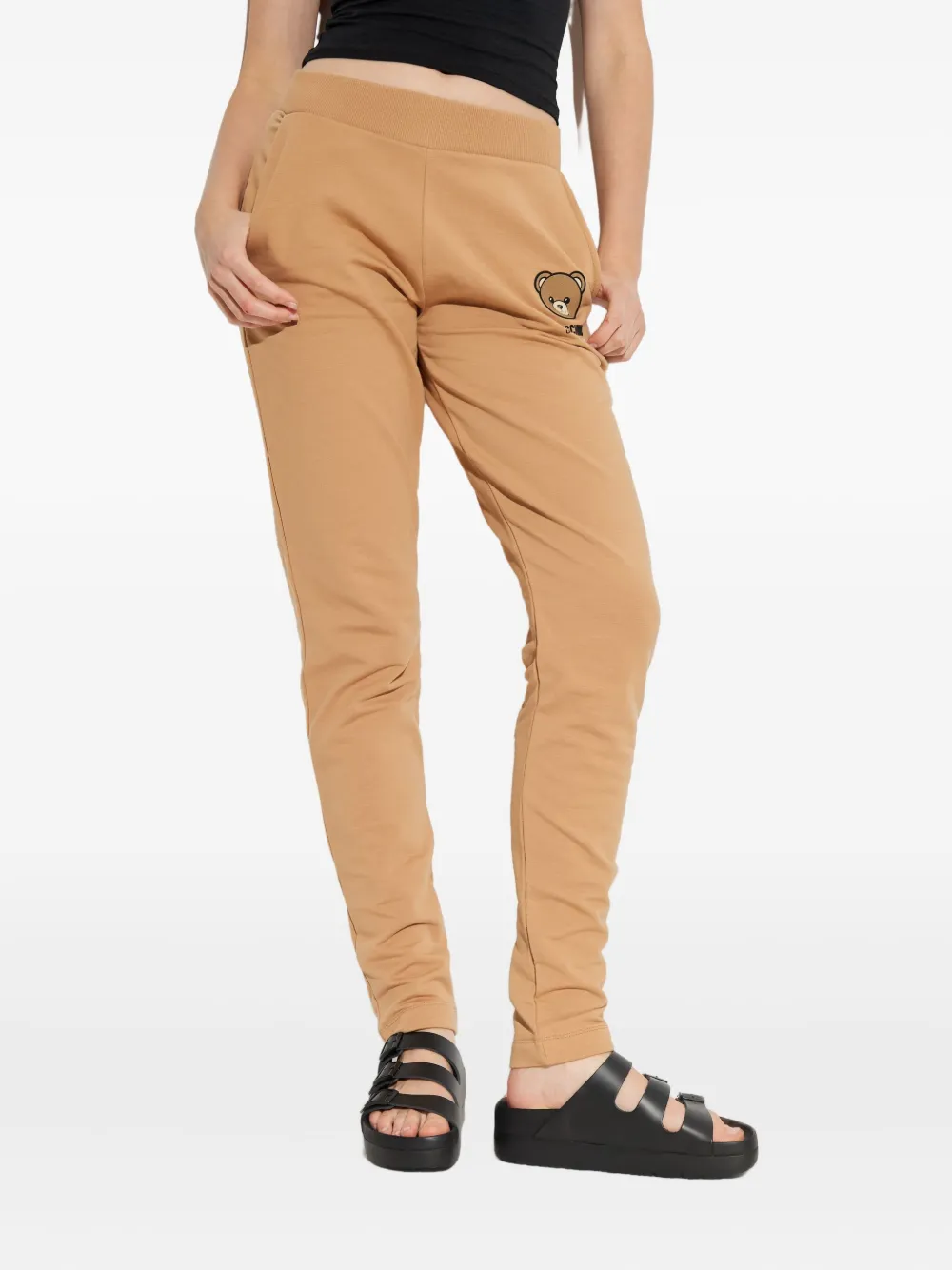 Moschino Teddy Bear Track Pants In Nude
